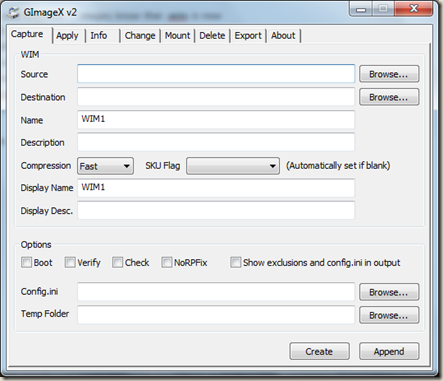 Use GImageX to work with .Wim OS Images | Experience - Inspire - Contribute
